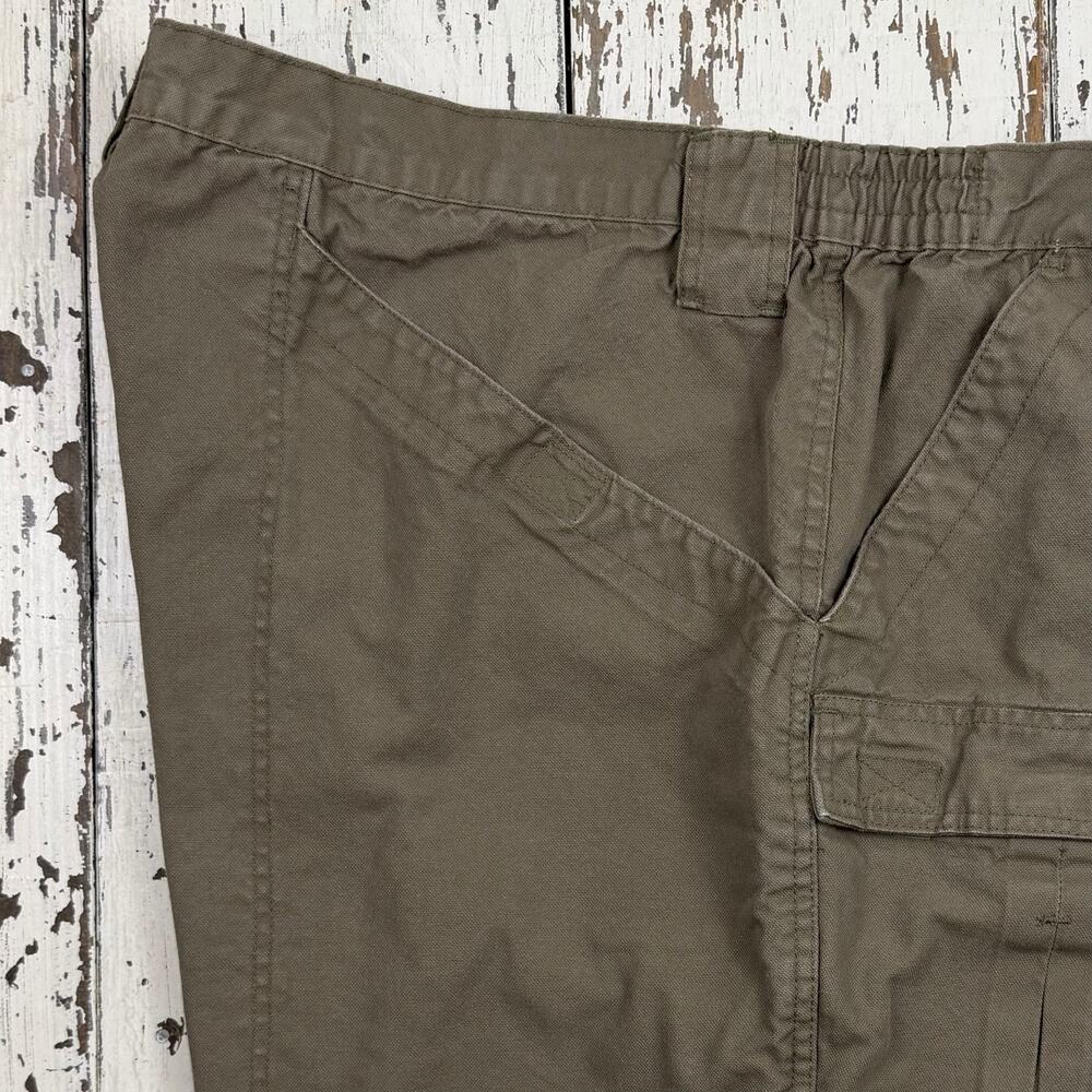 Boulder Creek Cargo shorts men’s 52 Big olive green cargo pockets - Picture 2 of 7